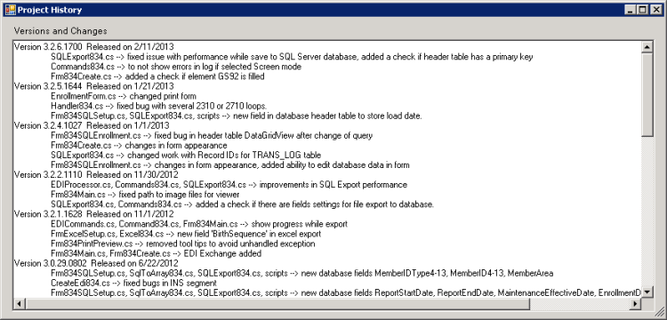 Project History
