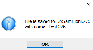 CA_Database_Create275_WriteTofile_Confirmation