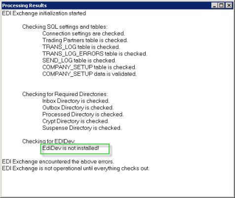 EdiDev is not installed
