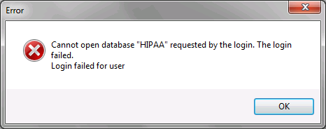 ErrorDatabaseName