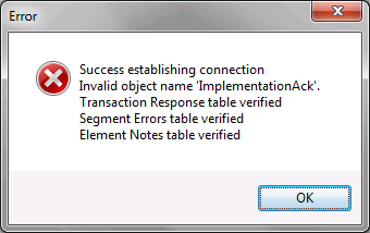 ErrorTableMissing