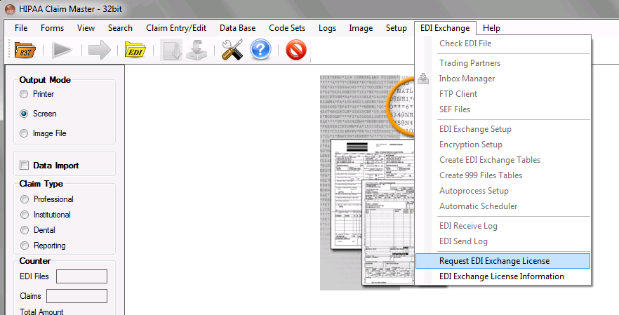 EDI Exchange menu_unavailable items