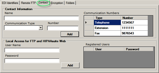 contact tab_entered numbers